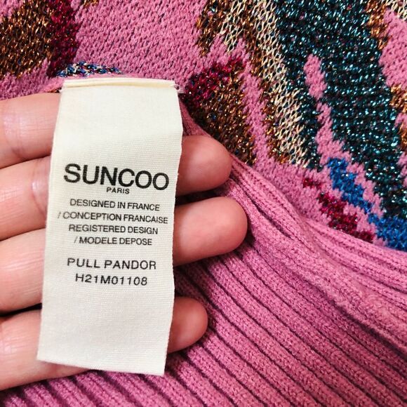 Suncoo Pandor Sweater Pull Pandor-Pink and Gold Parisian sweater - Picture 9 of 16